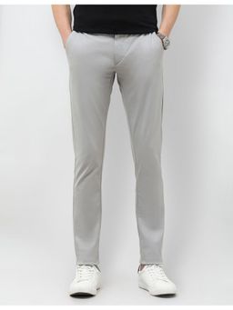 U.S. POLO ASSN. - Mens Grey Mid Rise Slim Fit Trouser