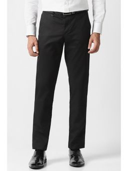 Van Heusen - Mens Black Solid Trouser