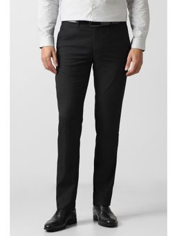 Van Heusen - Mens Black Solid Trouser