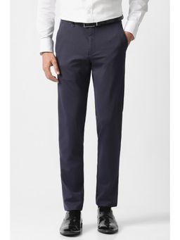 Van Heusen - Mens Navy Blue Textured Trouser