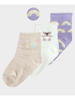 Mi Arcus - Rib Unisex Mid Calf Socks (Pack of 3)