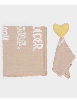 Mi Arcus - Muslin Blanket 130x120 cm with Cuddle Cloth 36x36 cm and Attached Toy, 1-3 Y