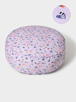 Mi Arcus - Round Shape Cotton Soft Woven Floor Cushion- Purple 70x22 cm