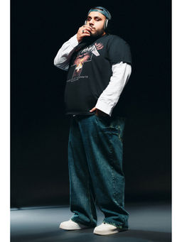 FREAKINS - Men's Blue Relaxed Fit Jeans