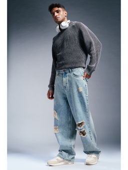 FREAKINS - Men's Blue Loose Fit Jeans