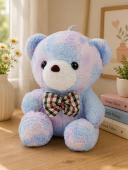 DukieKooky - Purple Bow Teddy Bear Soft Toy