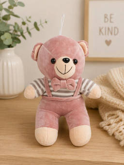 DukieKooky - Purple Strip Teddy Bear Soft Toy