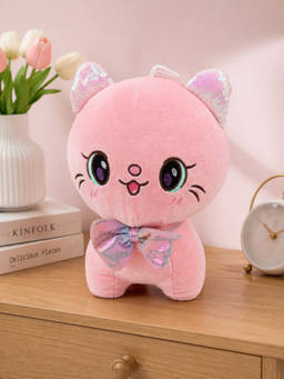 DukieKooky - Pink Love Cat With Bow Soft Toy