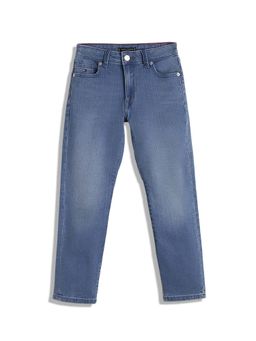 Tommy Hilfiger - Straight Light-Wash Mid-Rise Jeans
