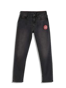 Tommy Hilfiger - Straight Light-Wash Mid-Rise Jeans - Charcoal