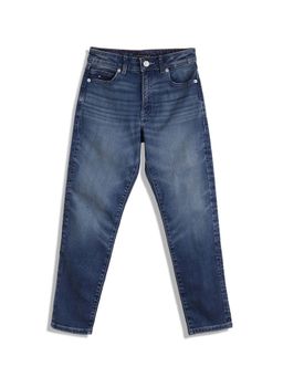 Tommy Hilfiger - Straight Mid-Wash Mid-Rise Jeans