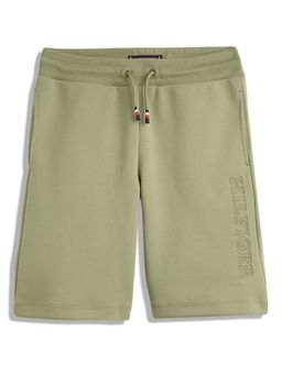 Tommy Hilfiger - Regular Fit Logo Mid-Rise Shorts - Olive