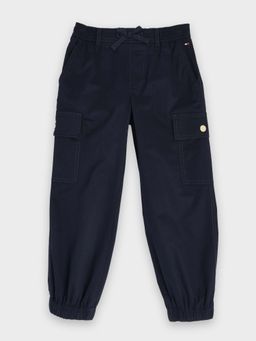 Tommy Hilfiger - Girls Solid Regular-Fit Cotton Joggers - Navy Blue