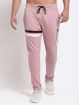 Club York - Men Pink Solid Track Pants