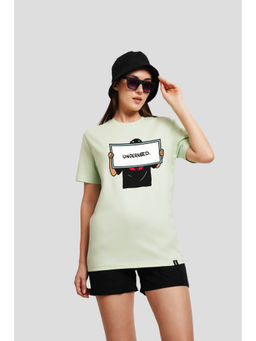 UNDERRATED CLUB - Be Underrated Pastel Green Printed T-Shirt