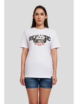 UNDERRATED CLUB - Realistic White Printed T-Shirt