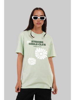 UNDERRATED CLUB - Strong Girls Club Pastel Green Boyfriend Fit T-Shirt Women