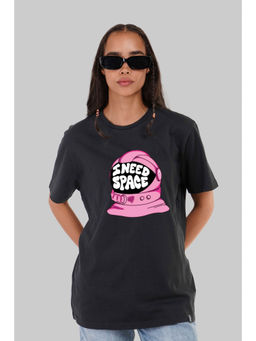 UNDERRATED CLUB - I Need Space Black Boyfriend Fit T-Shirt Women