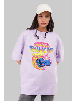 UNDERRATED CLUB - Pizza Punch Lavender Printed T-Shirt