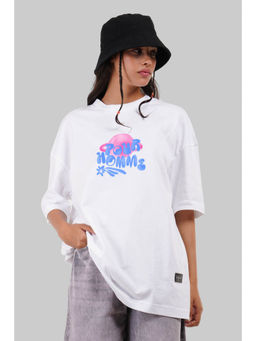 UNDERRATED CLUB - Planet Homme White Oversized Fit T-Shirt Women