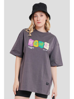 UNDERRATED CLUB - Pop It Drop It Dark Grey Printed T-Shirt