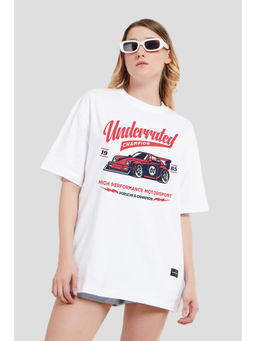 UNDERRATED CLUB - Champion White Oversized Fit T-Shirt Women