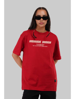 UNDERRATED CLUB - Sabretooth Red Oversized Fit T-Shirt Women