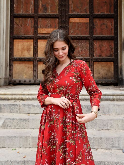 strapless open back dress Stunning 1960s Malcolm Starr Light Silk Brocade Coral Red & Gold Metal –  Shrimpton Couture main image 1