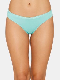 Zivame - Low Rise Zero Coverage Thong Green