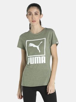Puma - Stacked Logo Women Green T-shirts