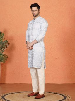 Aham-Vayam - Lucknow Embroidered Nawaab Saab Green Kurta with Pant
