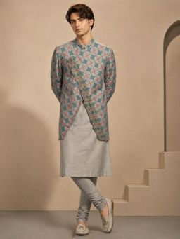 MAYANK MODI - Muslin Grey Kurta with Pant