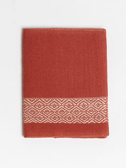 One 'O' Eight knots - Leher Hand Woven Passport Holder - Rust