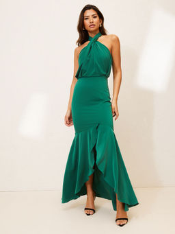 Lipsy - Halter Maxi Dress Green