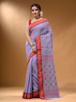 Arhi - Lavender Silk Matka Soft Saree with Unstitched Blouse