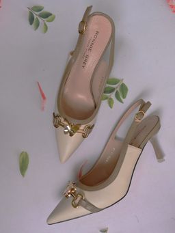 Ronnie Grey - Women Off White Mule Heels