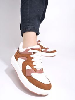 Shoetopia - Smart Casual White Sneakers for Women