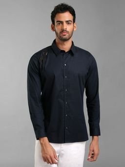 Kazo - Cotton Stretch Button Down Shirt with Strap Detail