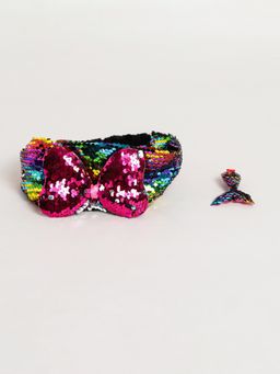 EL REGALO - Hair Accessory for Kids Girls - 1 Fabric Hairband, 1 Hairpin