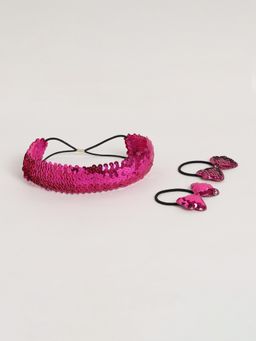 EL REGALO - Hair Accessory for Kids Girls - 1 Fabric Hairband, 2 Hair Ties for Kids Girls