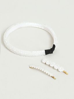 EL REGALO - Hair Accessory for Kids Girls - 1 Hairband, 2 Hairclips