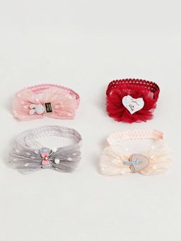 EL REGALO - Hair Accessory for Kids Girls - 4 Stretchable Fabric Hairbands