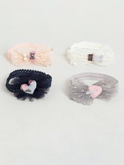 EL REGALO - Hair Accessory for Kids Girls - 4 Stretchable Fabric Hairbands