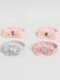 EL REGALO - Hair Accessory for Kids Girls - 4 Stretchable Fabric Hairbands