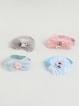 EL REGALO - Hair Accessory for Kids Girls - 4 Stretchable Fabric Hairbands