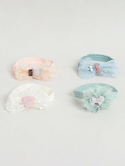 EL REGALO - Hair Accessory for Kids Girls - 4 Stretchable Fabric Hairbands