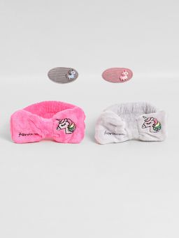 EL REGALO - Hair Accessory for Kids Girls - 2 Fabric Hairbands, 2 Hairpins