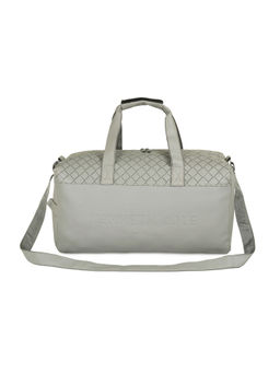Kenneth Cole - Pu Faux Leather Unisex Cabin Luggage Duffle Bag For Travel - Light Grey