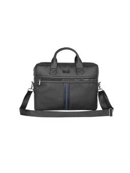 Kenneth Cole - Unisex 15.6 Inch Messenger Laptop Bag With Detachable Shoulder Strap - Black