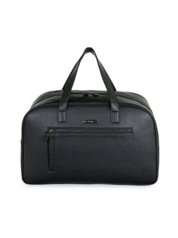 Nautica - Unisex 28L Pu Vegan Leather Overnight Travel Duffle Bag - Black